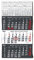 TOBJA 3 Monatskalender 2026 Wandkalender mit Schieber - Anthrazit Kalender 2026 Wandkalender | FSC-zertifiziert, mit Schulferien, Feiertagen & Jahresübersicht | Großformat 56x30 cm (gefalzt!)