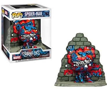 Funko Marvel - Pop Vinyl Figure Deluxe 762 Spiderman (Graffiti Deco) 15 cm