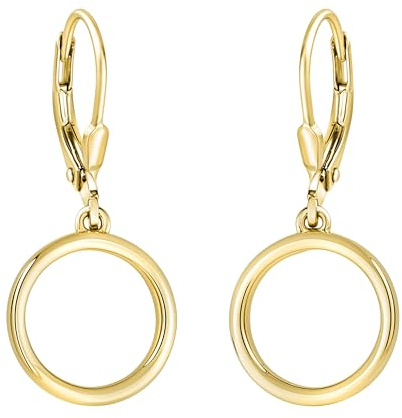SOFIA MILANI - Damen Ohrringe 925 Silber - vergoldet/golden - Kreis Ohrstecker - 21065