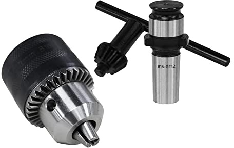 ZAC GT12 Drill Chuck Adapter, M16R Electric Tapping Machine Compatible, Metal, Includes Chuck Key, Drill Adapter, Tool Chuck