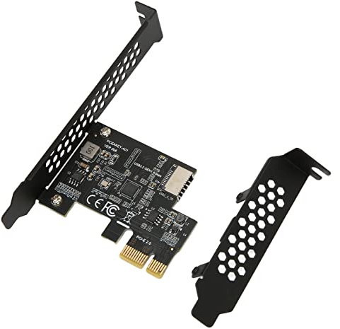 Tangxi PCIE zu USB 3.2 Erweiterungskarte, USB3.2 Gen1 Typ E 20PIN 5 Gbps A Key High Speed ​​Transfer, USB C PCI Express Karte für Desktop Front Typ C, für Win XP 7 8 10 11 für Linux