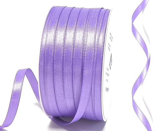 s.dekoda Satinband 50m x 6mm Flieder Schleifenband Dekoband Satin
