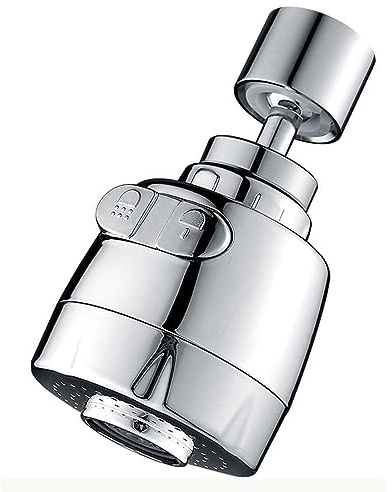 Rallonge de robinet de cuisine avec 2 modes, douche pour évier de cuisine, brise-jet, robinet de cuisine, 360°, aérateur robinet de cuisine avec économie d'eau et filtre (9 cm, 2 modes)