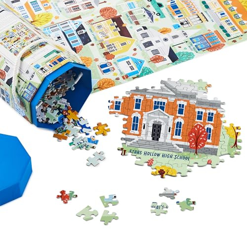 Hallmark Gilmore Girls 1,000-Piece Jigsaw Puzzle (Stars Hollow Map) Mom Gift for Mother's Day