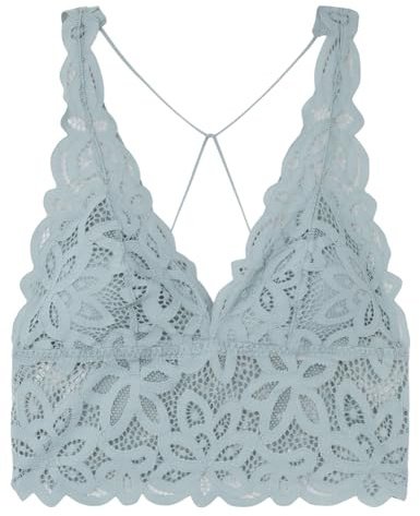 women'secret Bralette Spets Halter Grön BH för kvinnor, Grön, XL