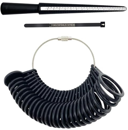 RSYHVG Ring Sizer - UK & A-Z Ring Measurement Tool Set for Diameter Jewellery Sizing Women & Men