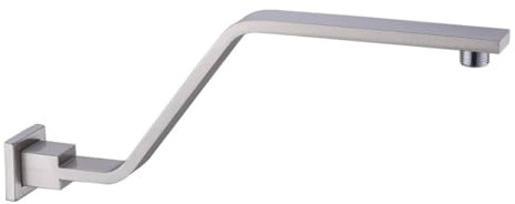 Brass Shower Arm Extension Heighten Shower Head Holder Chrome Brushed Nickel Wall Mounted Fixed Bracket Bar Accessories