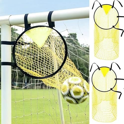 Fussball Ziel,Fußballtor Zielnetz,Fussballtore für Garten Kinder,Torwand für Fussballtor,Fußballtorzubehör mit Rahmen Kreuzeck Zubehör,Fussball Training Einfach zu Befestigen und Entfernen