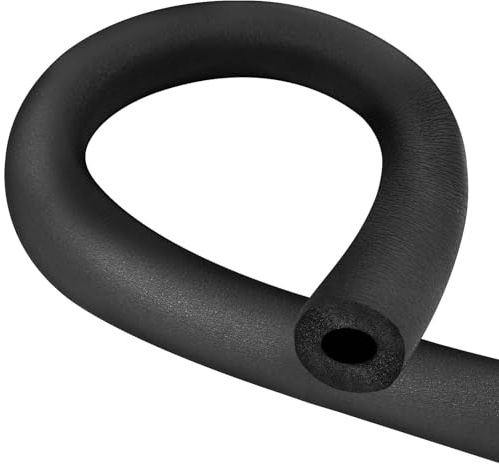 Kajaia Winter Geschlitztes Schwarzes Frostschutz Isolierrohr Nachlaufen Rohrabdeckung Schaum Schlauch Verkleidung Mantelrohr Ummantelter Schlauch für Heizen(15 mm Innendurchmesser, 2 Meter lang)