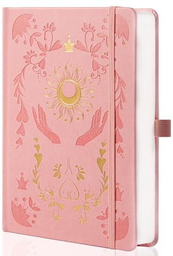 MGGAO Taccuino a righe per donne e uomini, diari per scrivere, A5, quaderno a righe per lavoro, viaggi, scuola, 318 pagine numerate, 14,7 x 21,3 cm