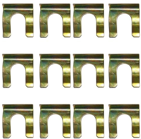 IUSOT 12x Bremsleitungshalter U-Form, Bremsschlauch Halteklammer Metall #01 | Metall Halteclips für Bremsleitung & Bremsschlauch. U-Form, robust. Ideal für Auto & Feststellbremse. 12x.