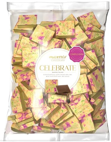 Cioccolatini al Latte Maxtris CELEBRATE COMPLEANNO, Celebrate Napolitains, busta 1kg