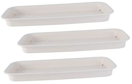 BESTonZON 3piezas Bandeja De Agua Rectangular para Macetas Bandejas De Plástico Prácticas para Jardinería para Macetas De Suelo