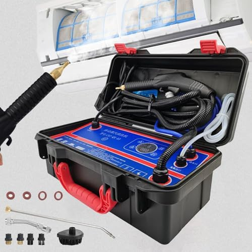 Limpiador a vapor de alta presión, 3500 W de potencia, máquina de limpieza portátil de mano de alta temperatura con luz, vaporizador de limpieza de alta temperatura para uso doméstico, cocina