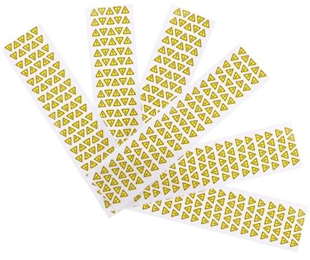 GARIOUANS 200 Adesivi Triangolari Gialli in Pvc Etichette di Avvertimento per Pericolo di Scossa Resistente per Uffici e Fabbriche Indicatori di Sicurezza Adesivi Prominenti