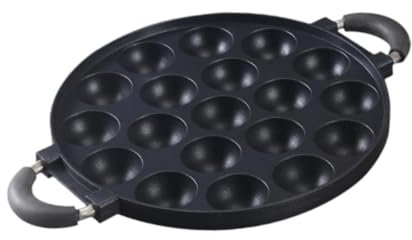 Sharplace Mini Donuts Maker Pan Donut Baking Plate Baking Tray with Handle Egg Frying Pan Mini Waffle Maker Doughnut Plate Tea Party, 19 Holes