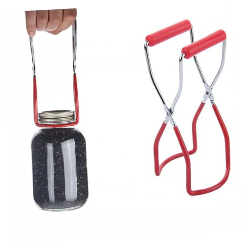KICHOUSE Pinza Para Botellas y Tarros De Acero Inoxidable Antideslizante y Plegable Clip Anti-escaldaduras Para Cocina Elevador Seguro Para Botellas y Conservas Uso Cómodo y Práctico Color