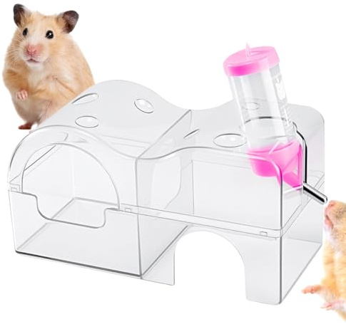 Hamster Sand Bath Container Hamster Bathtub | Small Animal Habitat House Bowl for Bathing Chinchilla Gerbil Mice Guinea Reptiles Cage Décor