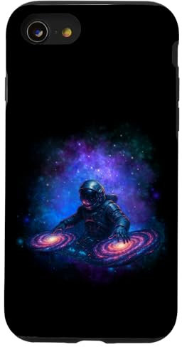 Divertente DJ Astronauta che filtra le galassie giradischi nello spazio Custodia per iPhone SE (2020) / 7 / 8