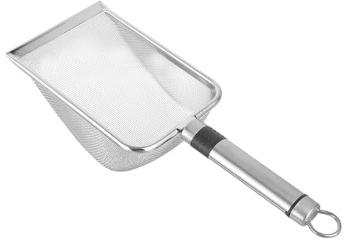 SEWACC Setaccio per Terreno da Giardino in Acciaio con Manico Profonda con Rete Mesh per Compost Sabbia Ghiaia e Terriccio Filtrato Strumento Resistente e Facile da Pulire per Orto e
