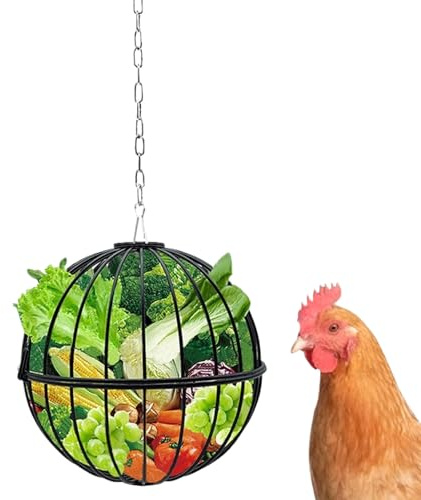 Hühnerfutterautomat | Höhenverstellbare Fütterung Von Hennen | Aufhängbarer Metall-Hühnerfutterspender | Für Stall Käfig Außenbereich Ente Wachtel Ziege Hirsch Nutztier Farm