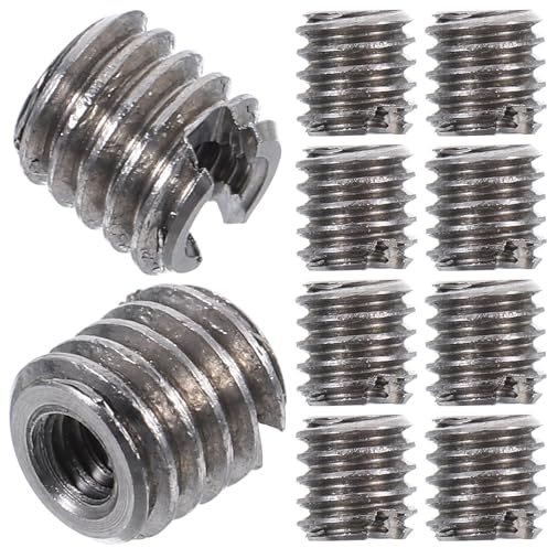 TOBBOMEY Lot de 10 Inserts Filetés Inox M2 X M4 X 4 MM, Connecteurs Filetés pour Meubles en Bois, Fixation Solide pour Quincaillerie et Impression 3D, Accessoires de Remplacement Robustes