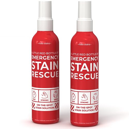 Emergency Stain Rescue Stain Remover Spray - For Wine & Coffee - Blood Stain Remover Clothes & Laundry - Carpet Cleaner Spray with No Added Phosphates - 2 x 4 Fl Oz