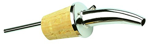 Westmark 43002290 Lot de 12 becs verseurs de spiritueux pour Bouteilles, avec Tube d'air, liège Naturel/Laiton, sans Nickel, Classic-Gastro, argenté