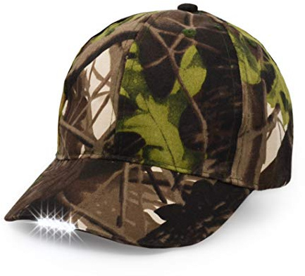 Casquette de Baseball en LED très Lumineux, Casquette de Baseball de Sports en Plein Air pour Les Hommes FemmesJogging,Hip Hop,Festivals,Soirées Camouflage
