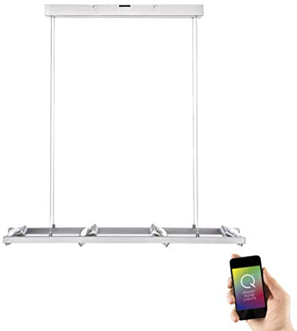 Paul Neuhaus Q-Fisheye LED Pendelleuchte dimmbar Fernbedienung Smarthome | Dimmbar mit Fernbedienung, Alexa-fähig, Smart Home, RGB-Farbwechsel, Drehbar