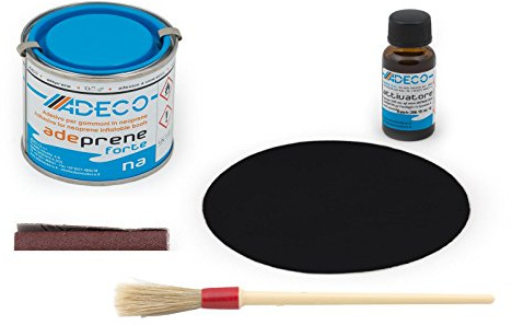 wellenshop Adeco 2K Schlauchboot Reparaturset Flickzeug Adeco für Neopren Hypalon Bootsreparatur