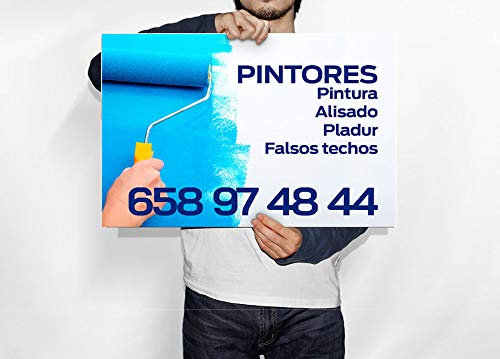 Oedim 12 Carteles de Pintura 100x75cm | Fabricado en Polipropileno | Artículos para Inmobiliarias y Particulares | Señalética Elegante, Moderna | 100% Personalizable |