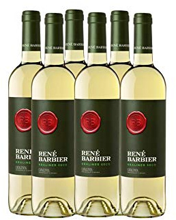 Rene Barbier - Kraliner - Vino Blanco Seco(D.O. Catalunya) - Pack de 6 Botellas de 750 ml - Total: 4500 ml