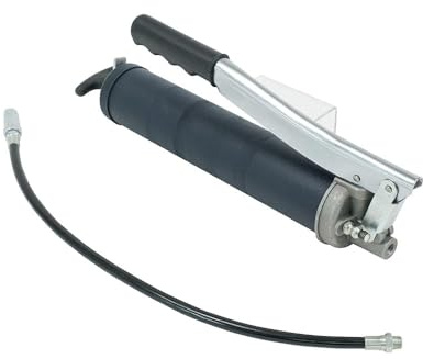 Mytee Products Lever Action Grease Gun Heavy Duty Maximum Pressure - 10,000 PSI with 18-inch Whip Hose - Aluminium Cast Head - Capacity 16 oz Bulk/ 14oz Cartridge