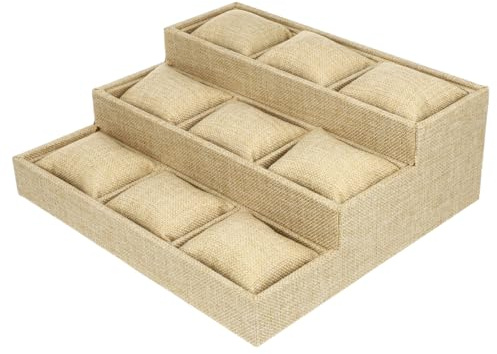 Hemobllo Watch Tray Organizer with Soft Cushion Multi-Purpose Jewelry Storage Tray for Rings and Earrings Elegant Display Case for Home and Gift