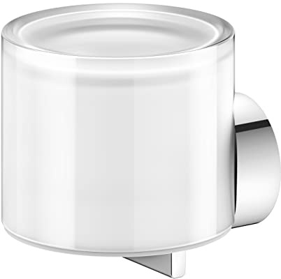 KEUCO Reva Seifenspender mit Stülpglas, 140 ml, Metall verchromt | Made in Germany, nachfüllbar, inkl. Schrauben und Dübel, Lotionspender zum Bohren