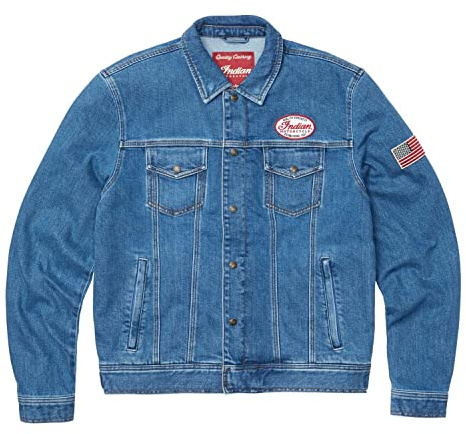 Indian Motorcycle Men's Denim Jacket, Blue - XL - 286284409