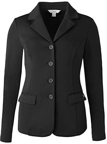 HORZE Ada Women's Show Jacket - Elegantly Tailored, Flexibly Fashionable - Black - 6