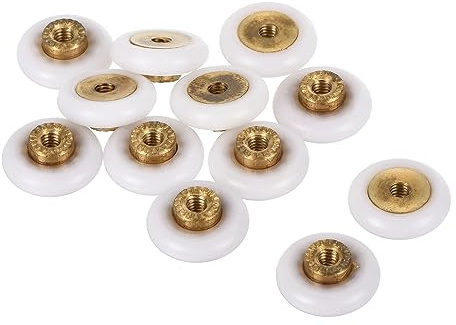 QUARKZMAN 12uds 18mm Dia Corrediza Puerta Polea Ruedas Rodillo Plata