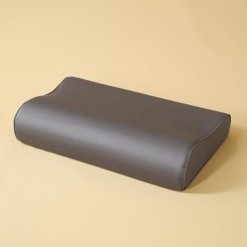 Zhiyuan funda de almohada 100% algodón para almohada de contorno, almohada viscoelástica, almohada cervical 30 x 50 cm, Gris oscuro