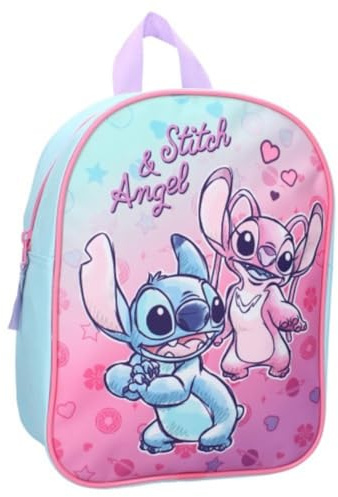 mybagstory - Ryggsäck – Stitch – Blå – Barn – Skola – Förskola – Förskola – Daghem – Barnväska – Skolflicka – Storlek 29 cm – Justerbara remmar – presentidé, Färg: blå, 29 cm