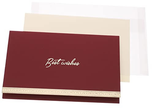 STOBOK 2stücke Hochzeitsvows Karte Swearing Hand Card Für Romantische Zeremonien Für Hochzeitsfeiern Foto-Requisiten Dunkelrot Hochwertiges Langlebig Und