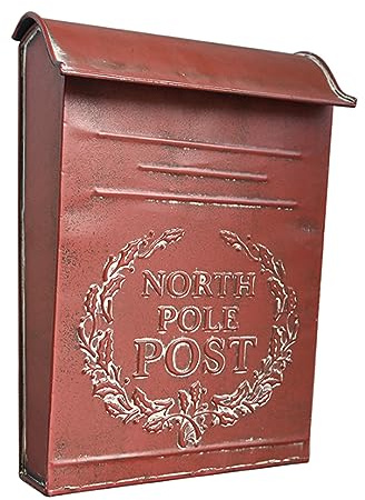 CUBANE Post Box, Wall Mounted Letterbox, Letter Boxletterbox Wall Mounted Letter Box Garden Post Box Mailbox Clamshell Suggestion Box Vintage Iron Country House Outdoor Home Decor Mailbox