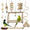 QUOZUO Vogelspielzeug Papageienspielzeug Vogelschaukel Vogel Papagei Glöckchen Swing Spielzeug für Kakadus, Sittiche, Käfigspielzeug, Nymphensittiche