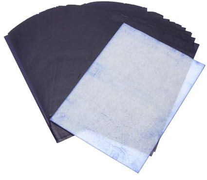 Blau Transferpapier Kohlepapier, 100 Blatt 25.5 x 37 cm Pauspapier Durchschlagpapier Abpauspapier zum Durchpausen auf Karton, Papier, Leinwand