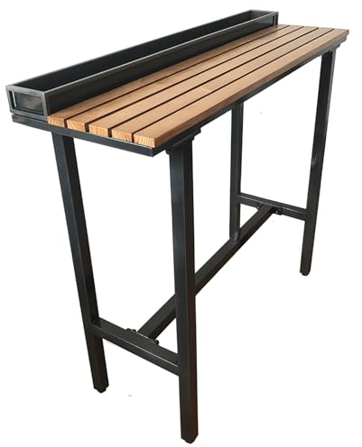 ZXTRYBHD Mesa Alta Exterior, Mesa de Bar for Patio, Mesa de Consola con Tablero de Listones for Jacuzzi, Patio, Uso en Exteriores o Interiores(Large)