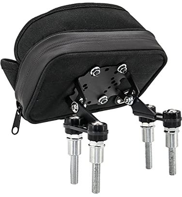 QASULER Motorcykel Telefonställ Hållare Mobil GPS Platt Fäste Vattentät Media Bag Navigation Bracket, for BMW, G310GS G310R G650X S1000R Motorcykel Cykel Styre Clamp(Combination)