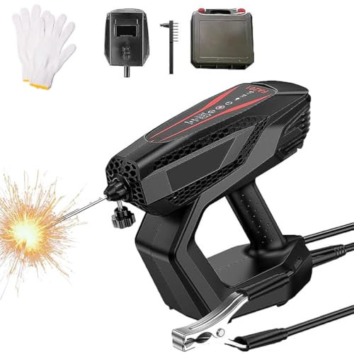 Portable Welder Handheld, Inverter Welding Machine With Soldering Electrode Clamp, Handheld Arc Welder 3/32''-1/8'' Stick Welder With Protective Handle Lcd Display, For Professional Beginners