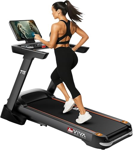 AsVIVA T18 Laufband klappbar, elektrisches Laufband für Zuhause, Profi Heimtrainer faltbar, 21,5 Touchdisplay, 20 km/h, 15% Steigung, 7 PS Motor, bis 150 kg