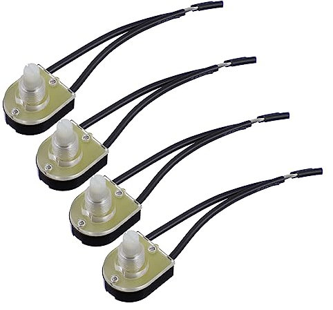 Operitacx 4pcs Silver Home Lamp Rotary Switch for Lanterns Device Lighting Equipment Parts Light Dimmer Knob Lamp Knob Wall for Bedroom Living